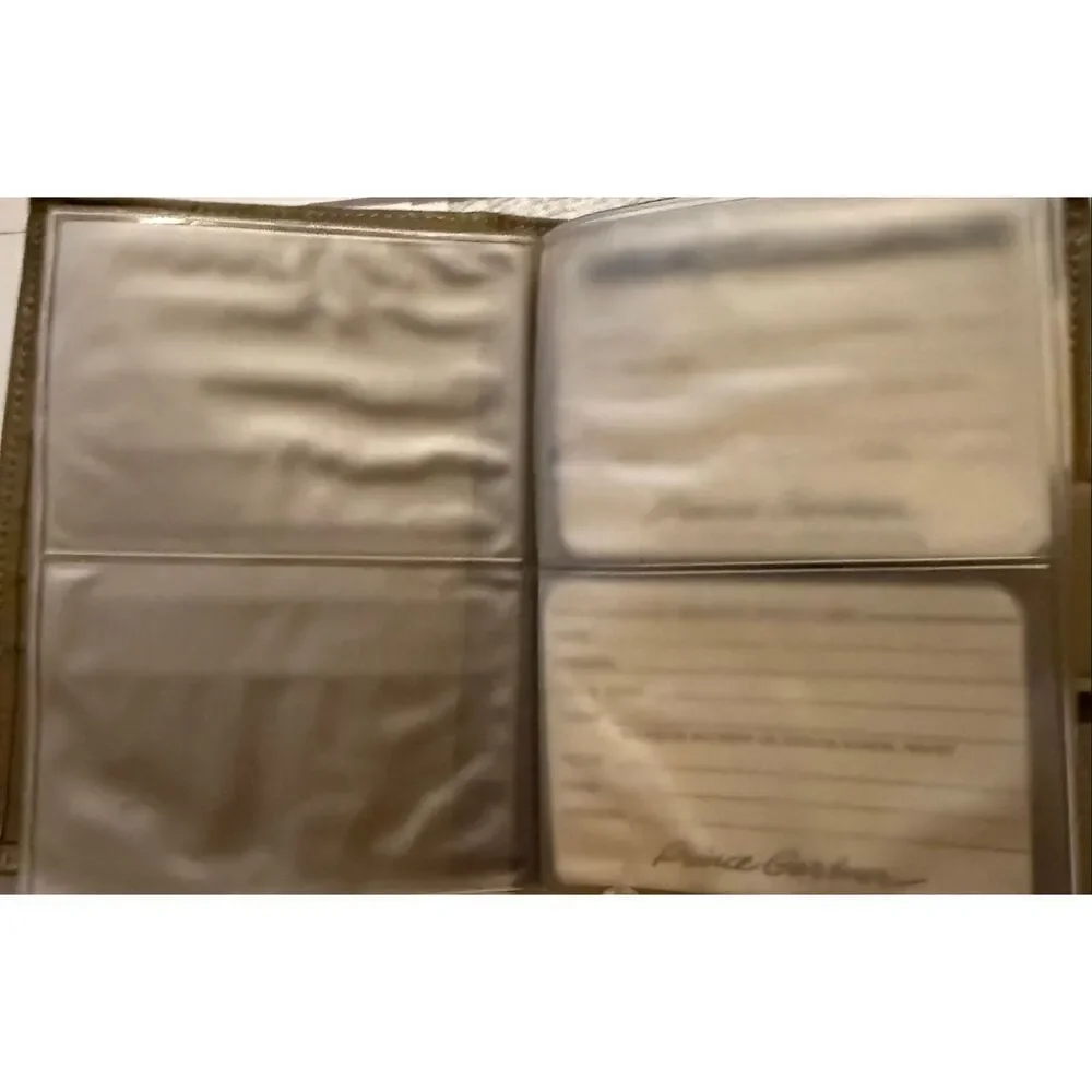 Prince Gardner Women's Cowhide Leather Tooled Bifold Card Wallet Tan OS NWOT